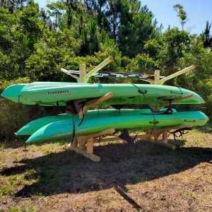 6 Kayak, Canoe, and SUP Storage Rack | Freestanding Log Rack | Unfinished