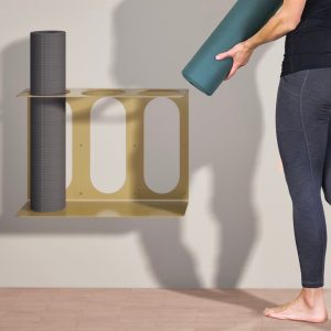 Yoga Mat Wall Bracket | Holds 3 Mats/Rollers