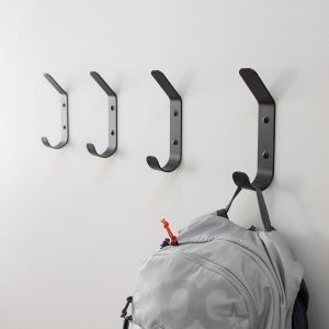 Crozet Multipurpose Wall Hooks | 4-Pack | Black