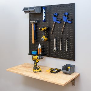 Folding Workbench and Pegboard Workshop Set